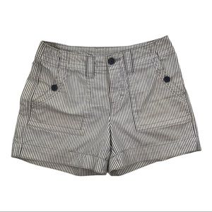 Faded Glory Blue Stripe Cotton Blend Shorts Sz. 6